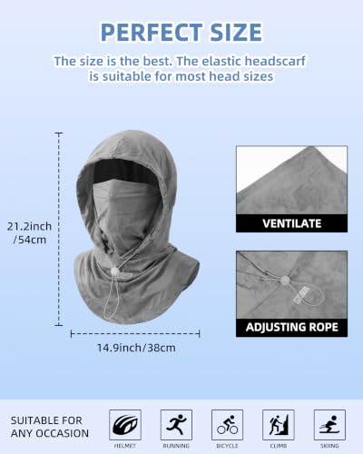 Cooling Breathable Balaclava Mask Sun UV Protection Sun Face Shield for Men Women Fishing Cycling Motorcycle Skiing Hiking - color: Dark Gray