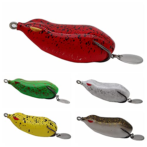 Topwater Fishing Lure Bass Fishing Frog Fishing Hollow Body Frog Bass Pike Snakehead Lure Bait - color: 6.3cm/13.2g