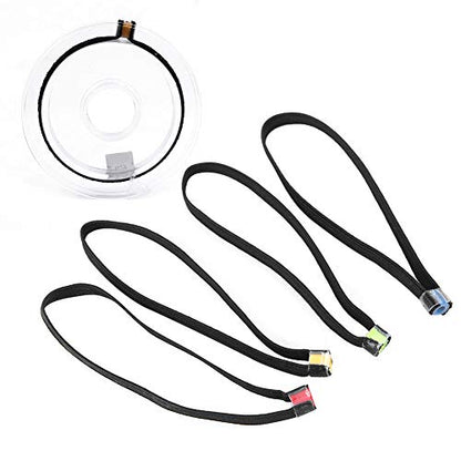 4PCS Fish Wire Loops, 8.5cm/3.35inch Fishing Tackle Replacement, Elastic Fabric Light Fishing Line Leader Fishing Tippet Tackle Tool Replacement for Fishing Tackle Outdoor Activities Fittings