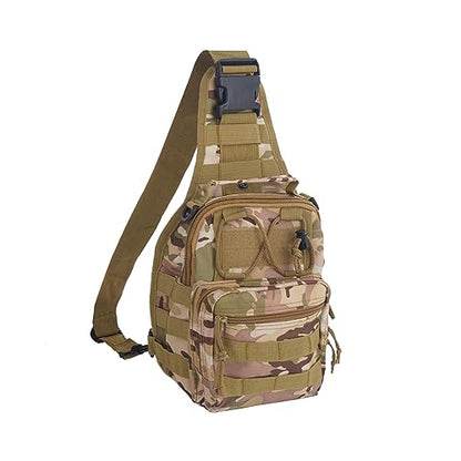FAMI Outdoor Tactical Bag Backpack, Military Sport Bag Pack Sling Shoulder Backpack Tactical Satchel for Every Day Carry (CP) - color: Cp
