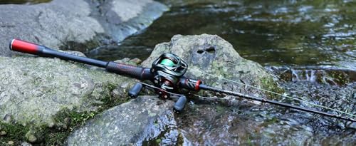 Sougayilang Fishing Rods, Spinning Rods and Casting Fishing Rods, with Full Carbon Fiber Handle, 24T Carbon Fiber 2PCS Fishing Pole for Long Casting Bass, Trout, Panfish - size: Spin-6'00''