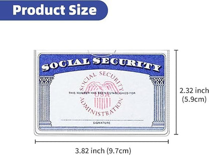 10-Pack Waterproof PVC Card Holders, Suitable for Protecting ID Cards, Social Security Cards, and Travel Documents