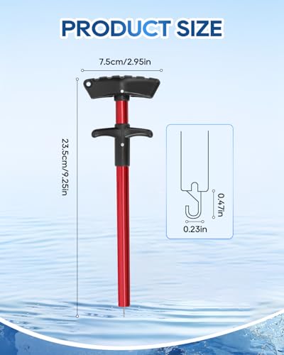 UCEC Fish Hook Remover Tool, Dehooker Tool Fishing, Squeeze-Out Hook Remover Tool Fishing, Fast Decoupling Securely, Pro Fishing Hook Remover Extractor, Aluminum Easy Reach and Portable, 2Pcs - size: Large