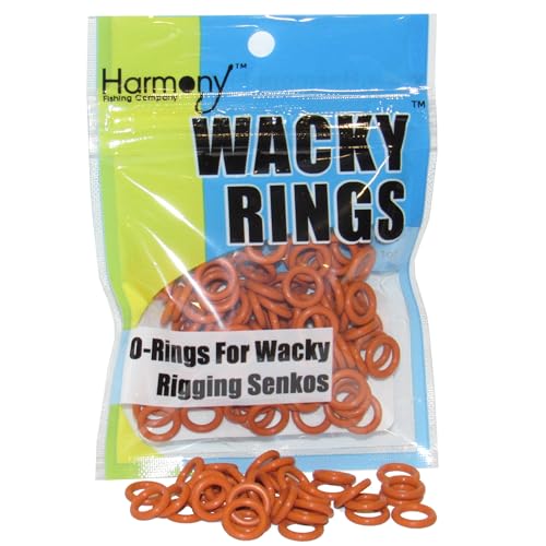 (100pk) – O-Rings for Wacky Rigging Senkos/Worms/Soft Stickbaits – Bait Saver Orings for Senko Worm – Save Your Baits from Tearing While Wacky Neko Rigging - color: Orange, size: 4-5” Senko (1/4” ID)