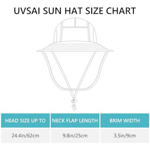 UPF 50+ Foldable Sun Hats Wide Brim with Large Neck Flap for Men Women UV Protection Gardening Fishing Beach Hat - color: Navy Blue