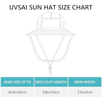 UPF 50+ Foldable Sun Hats Wide Brim with Large Neck Flap for Men Women UV Protection Gardening Fishing Beach Hat - color: Beige