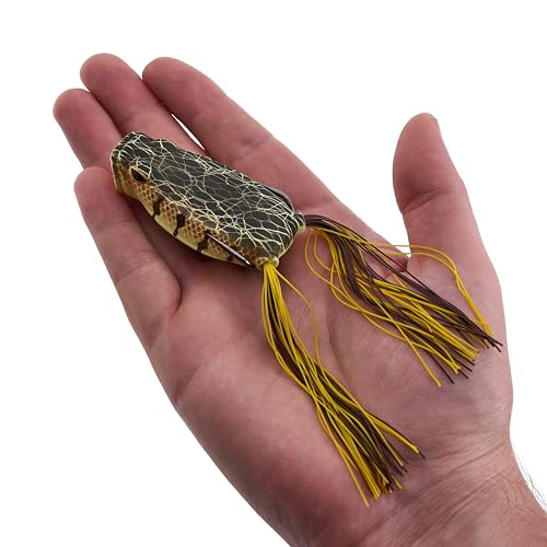 Berkley Swamp Lord Hollow Body Frog Fishing Bait - color: Chartreuse Perch, size: Popping
