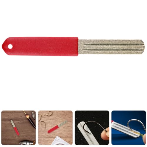 Kichvoe Portable Fishing Hook Sharpener Tool with Adamas Material, Fish Hook File Shape, Suitable for Sharpening Fishing Accessories, for Camping and Outdoor Activities