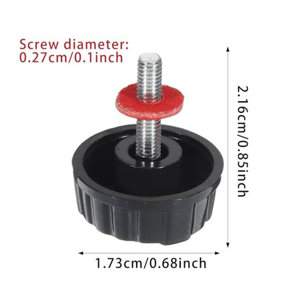 Trinkrittey 5pcs Universal Fishing Reel Handle Screw Caps Screws Nuts Caps Fishing Reel Replacement Parts for Spin Reels Knob Power Handle Grip