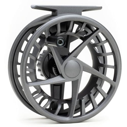 LAMSON | Liquid S-Series & HD Fly Fishing Reels | All-Water | Large Arbor, Powerful Sealed Drag, Pressure Cast Aluminum - color: SMOKE, size: -3+