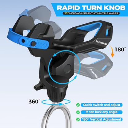 PLUSINNO 1/2/4 Pack Fishing Rod Holder for Ground, Upgraded Rod Holders for Bank Fishing, 360 Degree Adjustable Fishing Rod Holder Equipment, Fishing Gear, Fishing Gifts for Men. - style: Rod Holder-4 Pack