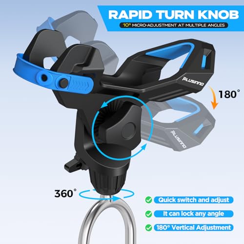 PLUSINNO 1/2/4 Pack Fishing Rod Holder for Ground, Upgraded Rod Holders for Bank Fishing, 360 Degree Adjustable Fishing Rod Holder Equipment, Fishing Gear, Fishing Gifts for Men. - style: Rod Holder-1 Pack