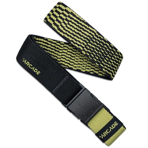 Arcade Belts A2 Youth Unisex Adventure Stretch Belt | Heavy Duty Elastic, Metal Free Buckle - color: Static - Olive