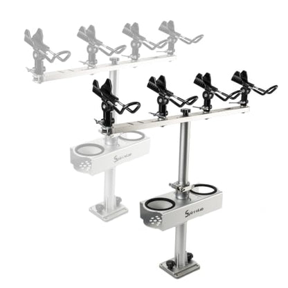 Spider Fishing Rod Holders for Boat, Aluminum Crappie Fishing Pole Mount, Adjustable Height & Angle, Boat Rod Rack for Spider Rigging - style: 2 Pack, Fishing Rod Holder