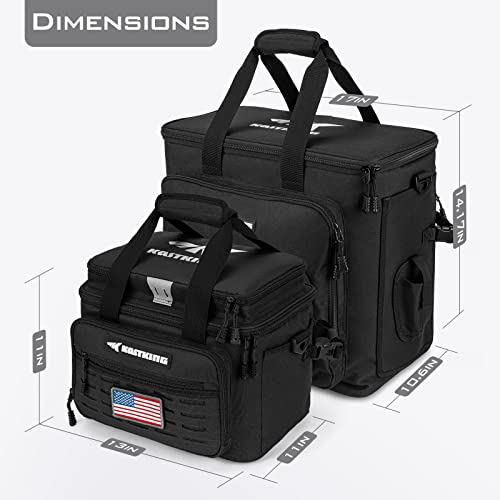 KastKing Fishing Tackle Bags - Saltwater & Freshwater Fishing Bags - Water Resistant, Padded Shoulder Strap - Gear Storage - color: Black-Large, size: Large
