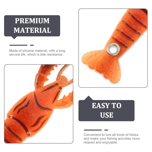 GARVALON 4pcs Soft Fishing Lures Crawfish Baits 95mm Artificial Wear-Resistant Swim Baits for Freshwater Bass Anglers Outdoor Fishing