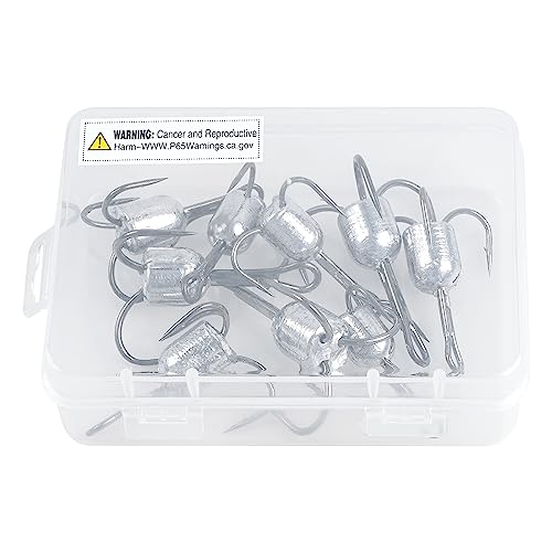 Snagging Hooks Snagging Weighted Treble Hooks 5pcs Large Weighted Fishing Hooks for Baitfish Tuna Swordfish Trout Salmon Fishing 4 Sizes 1oz 1.25oz 1.5oz 2.5oz - size: 5/0-1oz-5pcs