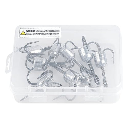 Snagging Hooks Snagging Weighted Treble Hooks 5pcs Large Weighted Fishing Hooks for Baitfish Tuna Swordfish Trout Salmon Fishing 4 Sizes 1oz 1.25oz 1.5oz 2.5oz - size: 5/0-1oz-5pcs
