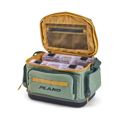 Plano Weekend 3600 Tackle Bag, Cutting-Edge Fishing Tackle Bag, Molded Waterproof Base, Spacious Storage, Die Cut Tool Sleeves, Daisy Chain Attachment Points - color: Moss, style: 3600 Tackle Case