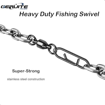 Snap Fishing Swivels Ball Bearing Swivel High Strength Fishing Swivels Saltwater Stainless Barrel Swivel for Freshwater - size: Size 0+S (31lb) 25 PCS
