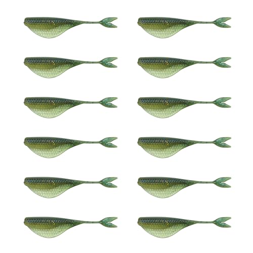 6th Sense – Clobber Minnow 2" – Soft Plastic Minnow – Crappie/Panfish Fishing – FFS Sonar Bait – (12 per Pack) Made in the USA - color: Ghost Minnow