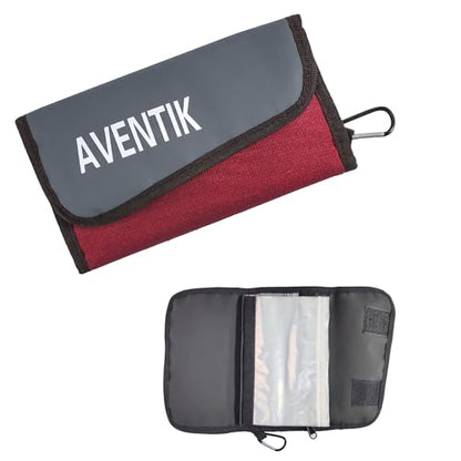 Aventik Fishing Tackle Organizer Case Soft Bait Binder Plastic Baits Spinner Bait Tackle Organized Removable Storage Pockets (Dark Red) - color: M:Dark Red