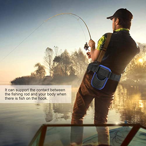 Akozon Waist Fishing Rod Holder, Lightweight Waist Fishing Rod Holder Oxford Fabric Belt Strap Support Waist Rod Holder Belt Angling Tools Accessories(Fishing Waist Belt)