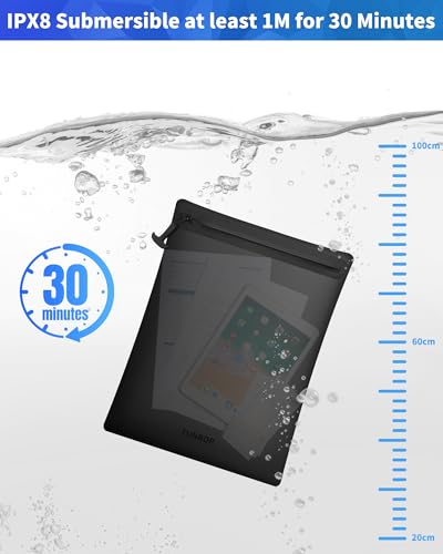 IPX8 Waterproof Document Bag: Submersible 1M / 30 Min for Business Travelers & Boating – Keep Legal Docs, Passports & Valuables Bone-Dry in Rain or Spills – 15.3x11.8" Portable Zipper Pouch