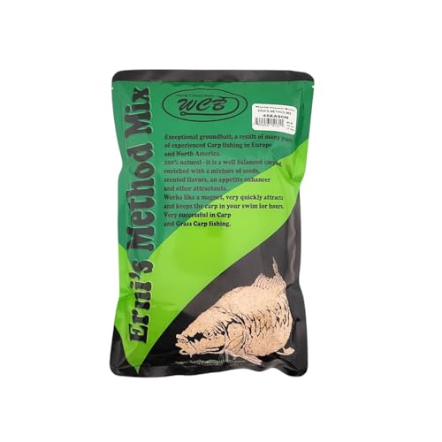 WCB Carp Baits Groundbait Chum Mix Feeder Mix Carp Bait - Erni's Method Mix - Ideal for Carp and Catfish Fishing - style: Flavor: 4Season