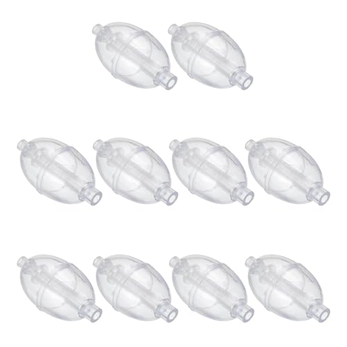 PATIKIL Fishing Slip Cast Spin Floats 1.5 in, 10 Pack ABS Oval Bend Fishing Bobber Tackle for Freshwater Saltwater, Clear