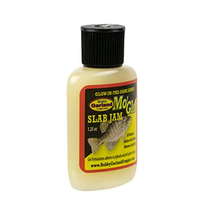 Bobby Garland Mo' Glo Slab Jam Glow-in-The-Dark All Natural Minnow Scent Gel for Crappie Fishing, 1.25 oz