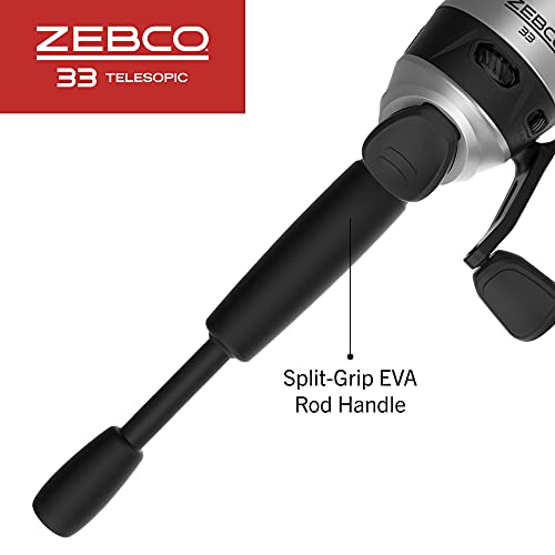 Zebco 33 Spinning Reel and Telescopic Fishing Rod Combo - style: 6 Foot - Spincast