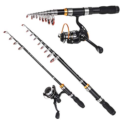 Gigicloud 1PCS Telescopic Fishing Rod 1.0m-2.3m Fishing Pole Glass Rod Super Short Mini Bass Bait Casting Fishing Rod - color: 1.2m