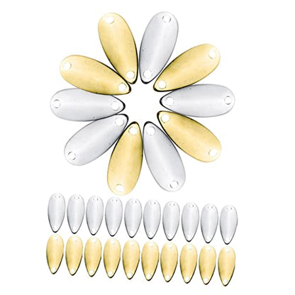 Happyyami 20pcs Professional Fishing Bait Supplies Sequin Horse Mouth Single Hook Lure Making Kit for Bass Panfish Trout