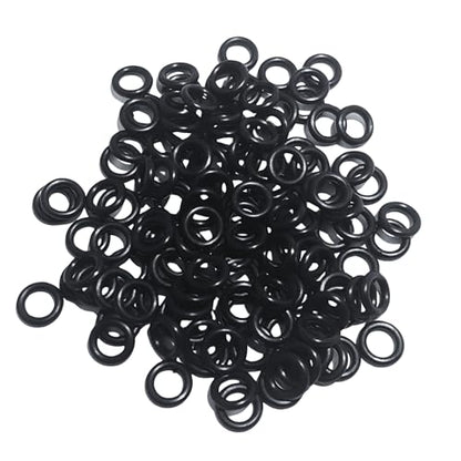 Reaction Tackle Wacky Rig Tool and O-Rings for Soft Plastic Worms, Bass Fishing Wacky Rig and Neko Rig Stick Bait Setup for Largemouth and Smallmouth - color: 125 Black O-rings