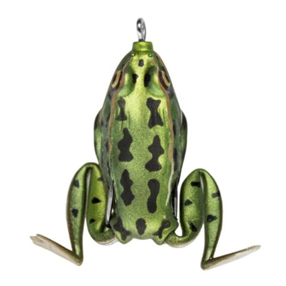 LUNKERHUNT Frog Lure for Bass Fishing | Pocket Frog Fishing Lure 1.75 Inch | Topwater Fishing Lures, Soft Hollow Body, Weedless Hooks for Trout, Pike in Saltwater and Fresh Water - style: Green Tea