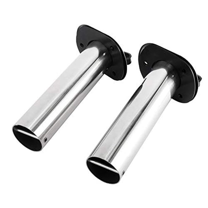 YaeMarine 4Pcs Stainless Steel Rod Holders with Rubber Cap, Liner, Gasket - style: 15 Degree