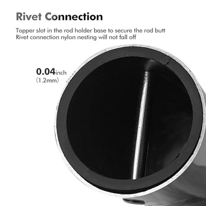 Boat Fishing Rod Holder,2Pcs 15/30/90 Degree Stainless Steel 316 Flush Mount Rod Holders for Fishing Boat,with PVC Cap,Inner Tube and Gasket - color: Black Insert, size: 90 Degree