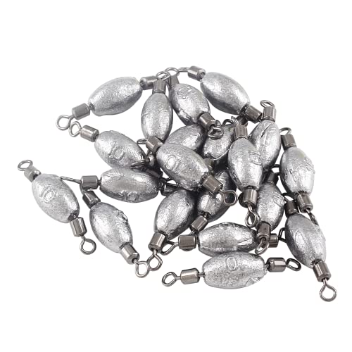 Hitefu Fish Weight Sinkers, Inline Weights Lead Fishing Weights Trolling Sinkers, Egg Sinkers for Bottom Fishing (3/8, 1/2, 3/4oz) - size: 3/8oz (Pack of 2)