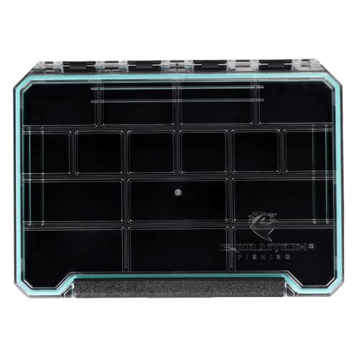 Evolution Fishing BallistiX 3.5 Terminal Tackle Tray – Waterproof Tackle Storage Box with Anti-Migration Design, One-Hand Latch, Polycarbonate Lid, Rust-Resistant Terminal Tackle Organizer