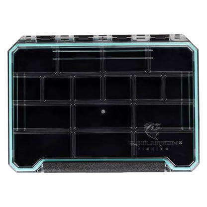 Evolution Fishing BallistiX 3.5 Terminal Tackle Tray – Waterproof Tackle Storage Box with Anti-Migration Design, One-Hand Latch, Polycarbonate Lid, Rust-Resistant Terminal Tackle Organizer