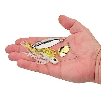 Berkley Power Blade Compact Fishing Spinnerbaits - color: E2 Magic/Gold + Silver, size: 1 oz - Colorado Willow