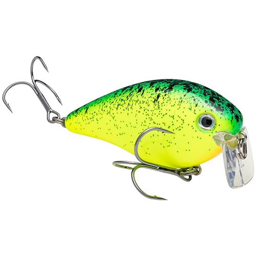 Strike King KVD 2 5 Wake Bait - color: 476 - Chartreuse with Blue / Black Splatterback