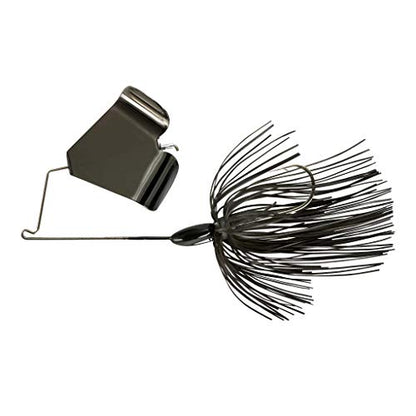 War Eagle Buzzbait Tournament-Preferred Fishing Lure with Unique Keeled Head and Hand-Tied Skirt - color: Black, size: 1/4 oz