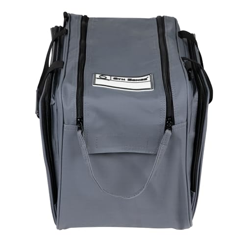 6th Sense – Travel Bait Bag – Large Fishing Tackle Bag with Spacious Main Compartment, Dual Zippered Side Pockets, Water-Resistant Build, and Shoulder Strap (Gray) - color: Gray