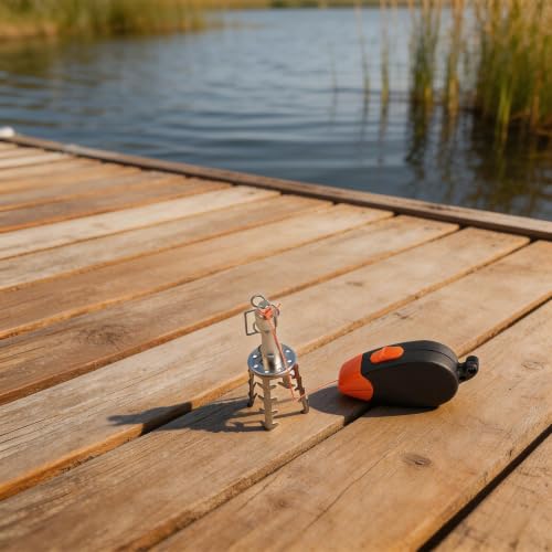 Fishing Lure Retriever with Stainless Steel Bait Grabber and 30 m PE Rescue Rope for Minnow Pencil Vib and Other Lures