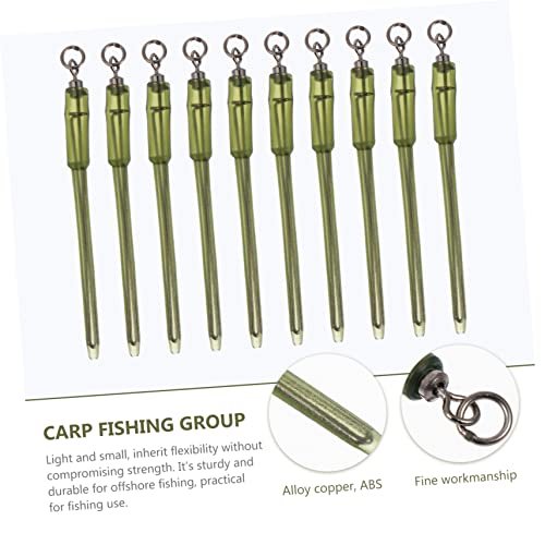Happyyami 10pcs Carp Fishing Swivels Terminal Tackle for Bass Carp Super Strong Outdoor Fishing Gear
