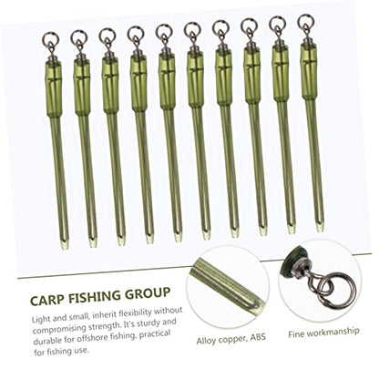Happyyami 10pcs Carp Fishing Swivels Terminal Tackle for Bass Carp Super Strong Outdoor Fishing Gear