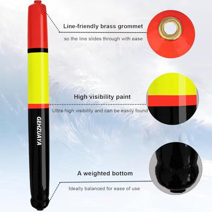 Fishing Bobbers Floats, Catfish Floats Weighted Float for Fishing, High Visibility Wood Bobber for Catfish Pike - size: 7IN-3PCS