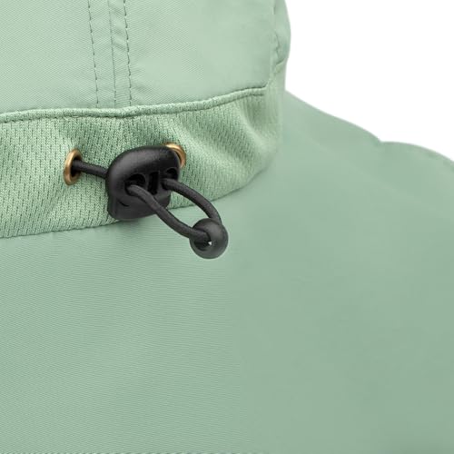 Cooling Sun Defender Sun Hat, UPF 50 UV Protection for Men Women, Wide Brim Outdoor Hat for Hiking, Fishing, Beach, Gardening - color: Hedge Green
